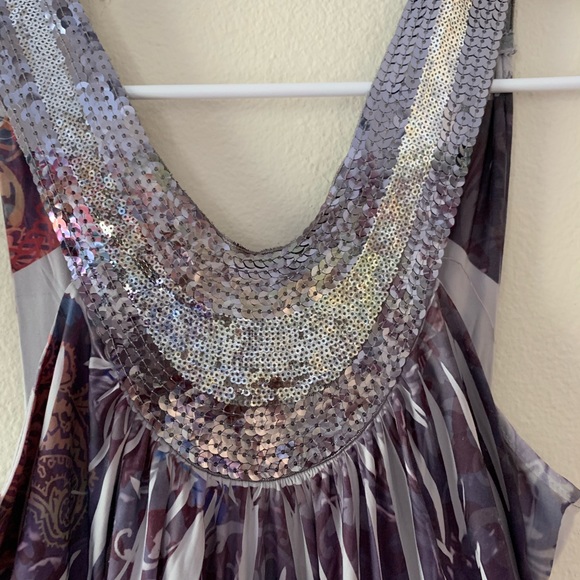 Beautiful long colorful dress with sequence - Picture 3 of 5